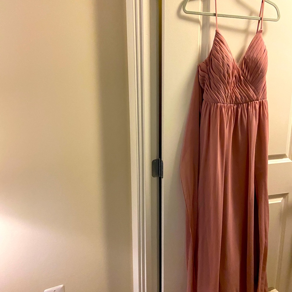 Azazie Gracie Dusty Rose bridesmaid dress petite A12 custom size